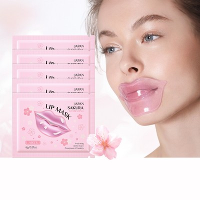 Mặt nạ môi Laikou chiết xuất hoa anh đào dưỡng ẩm làm sáng đường viền môi 6g