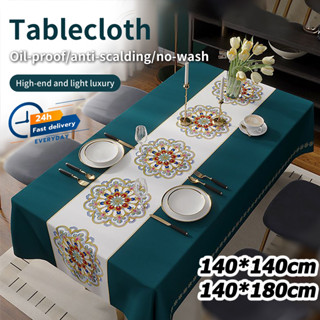  📣0Formaldehyd 📣Khăn Trải Bàn Chống Thấm Nước Chống Thấm Nước Và Dầu In Họa Tiết Cao Cấp Bàn Ăn Bàn Trà Bàn Tiệc Khăn Trải Bàn Vải PVC  Khăn Trải Bàn PVC Chống Dầu Mỡ Chịu Nhiệt Cao Khăn Trải Bàn Caro 