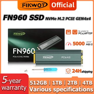 Fikwot FN960 512GB M.2 2280 PCIe Gen4 x4 NVMe 1.4 Ổ đĩa thể rắn bên trong có tản nhiệt - Lên đến 4800MB / s, Bộ nhớ đệm SLC động, SSD bên trong PS5 tương thích