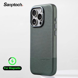  Sanptoch Cho Từ Tính Sang Trọng Da Cổ Điển Ốp lưng iPhone 17 16 15 14 13 Pro Max Ốp Lưng Thân Thiện Với Da Cho iPhone 17 Pro Max Vỏ Bảo Vệ Chống Sốc Quân Sự 