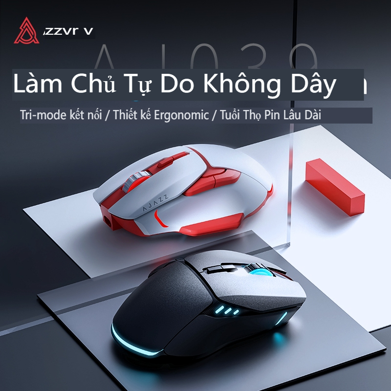 Ajazz AJ039 Chuột Chơi Game Không Dây 2.4G Bluetooth Ba Chế Độ Chuột PAW3212 Tiện Dụng Tùy Chỉnh PC Laptop Máy Tính Để Bàn Phụ Kiện Quà Tặng | BigBuy360 - bigbuy360.vn