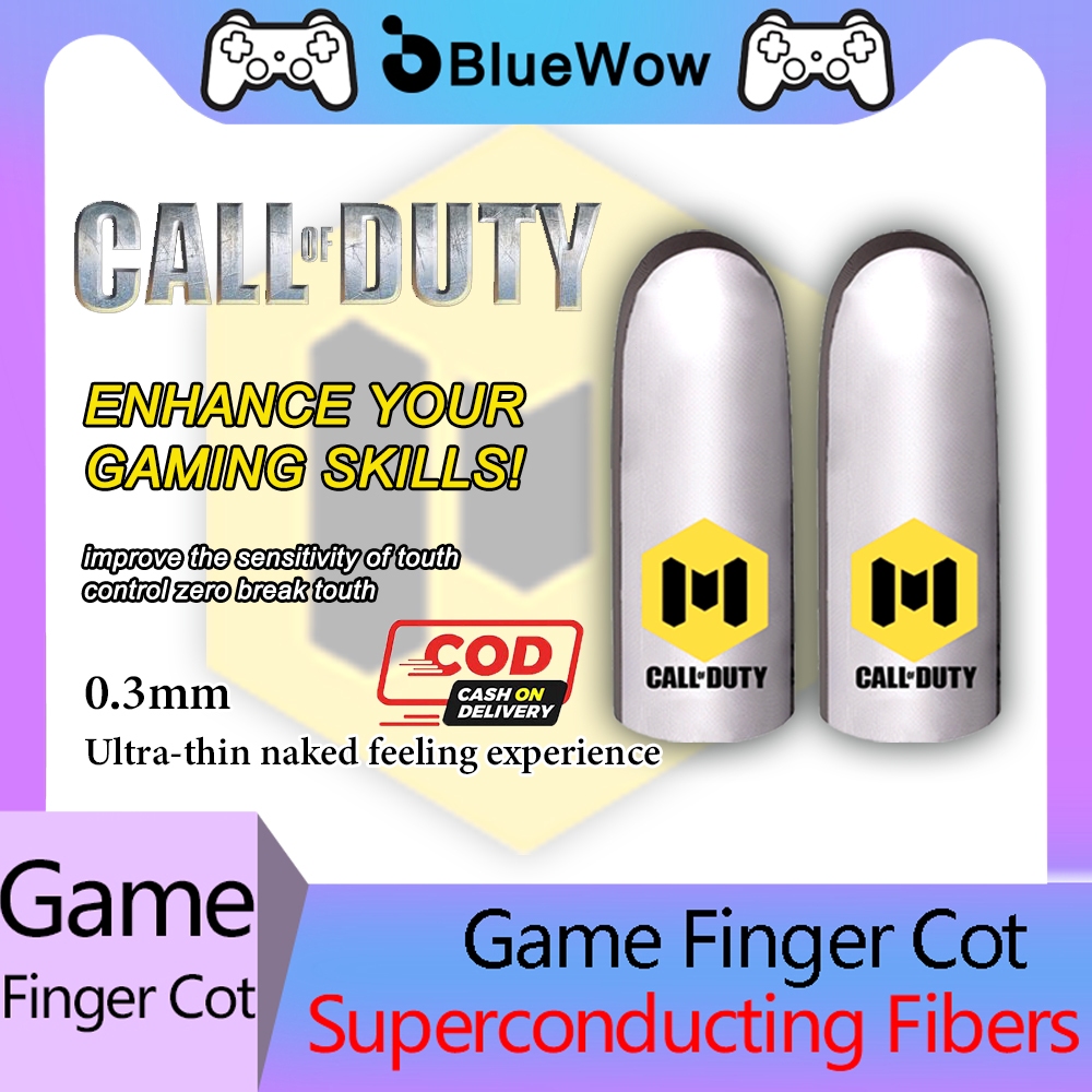 Tay áo đầu ngón tay chơi game BlueWow, được thiết kế dành cho thể thao điện tử với các tính năng chống trượt và chống mồ hôi, thích hợp cho CODM, PUBG và MLBB