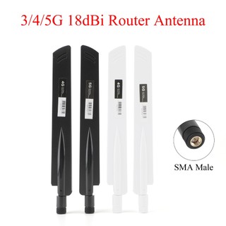2 / 4 Chiếc 3G 4G 5G 18dBi Router WiFi Ăng Ten SMA Nam 600-6000Mhz Cho Máy Tính Mạng Card WLAN Router Cho ASUS Router