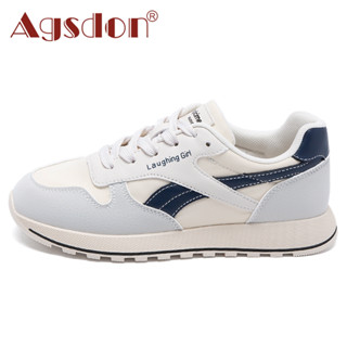Agsdon Giày Thể Thao Nữ Forrest Gump Giày Trắng Phong Cách Mới Thường Ngày Phù Hợp Với