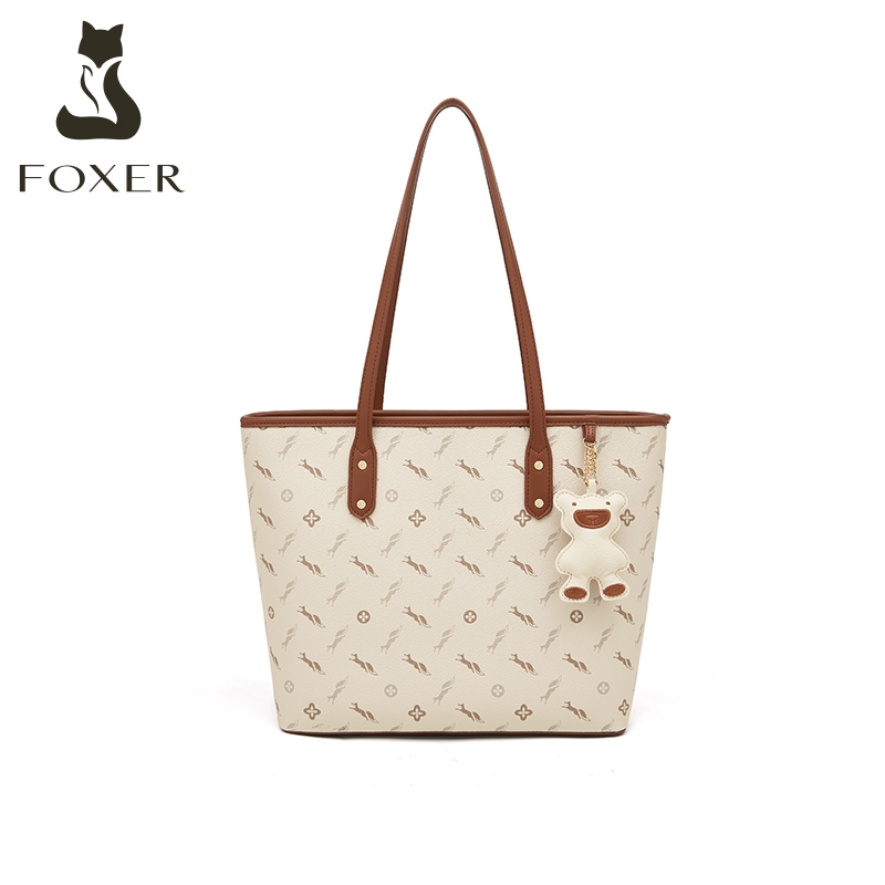 Túi xách da FOXER dành cho nữ, Túi xách nữ bằng da Top-handle Totes Carryall Ví