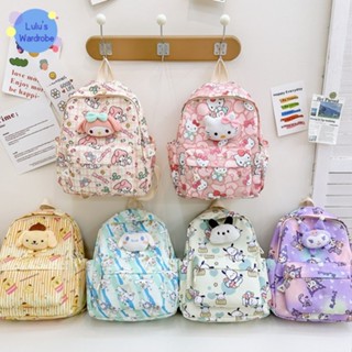 đi học họa tiết mèo Kitty/ cún Kumamoto Pachacco hoạt hình phong cách Hàn Quốc dễ thương dành cho trẻ em