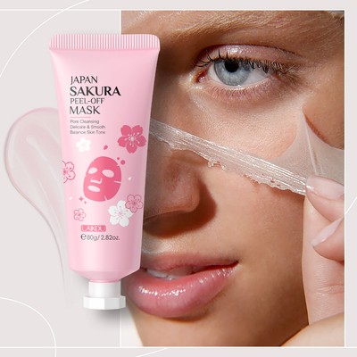 Laikou Mặt Nạ Lột Mụn Đầu Đen Làm Sáng Da sakura 80g