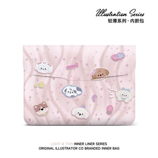 Túi đựng máy tính xách tay động vật màu hồng thích hợp cho Huawei Matebook 14 inch Vỏ bảo vệ Lenovo Xiaoxin Pro16 Apple MacBook 15.6 Túi đựng máy tính bảng lật bên trong 12 inch