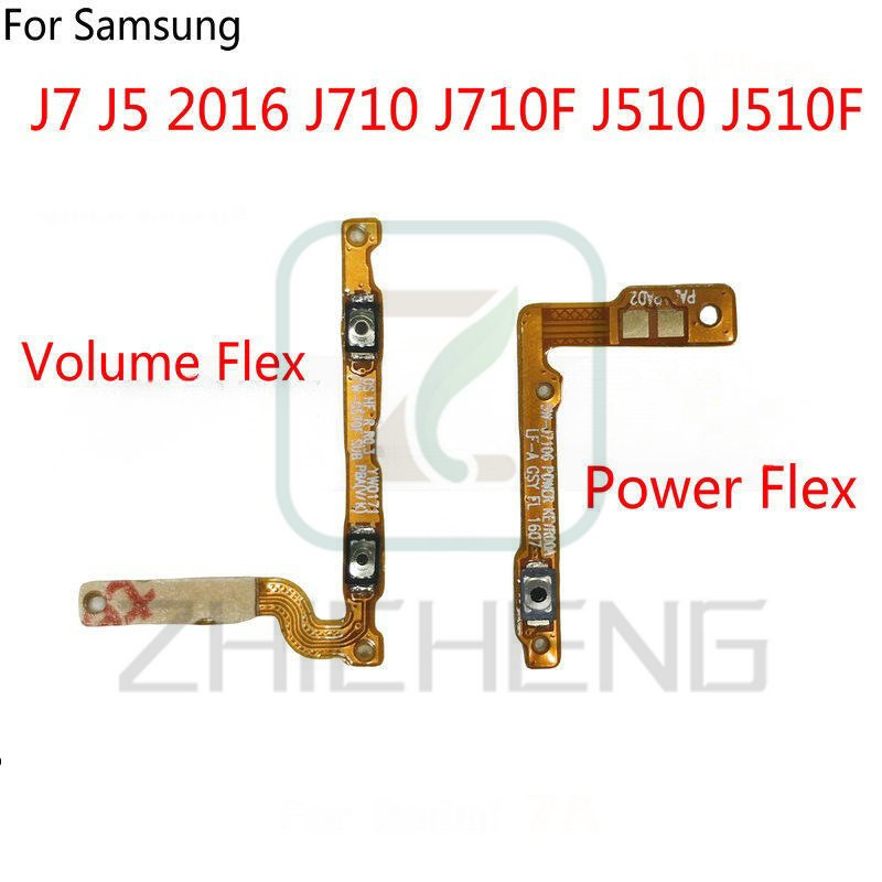 Dành Cho Samsung Galaxy J7 J5 2016 J710 J710F J510 J510F Nút Âm Lượng Điện Flex Cáp Bật Tắt Công Tắc