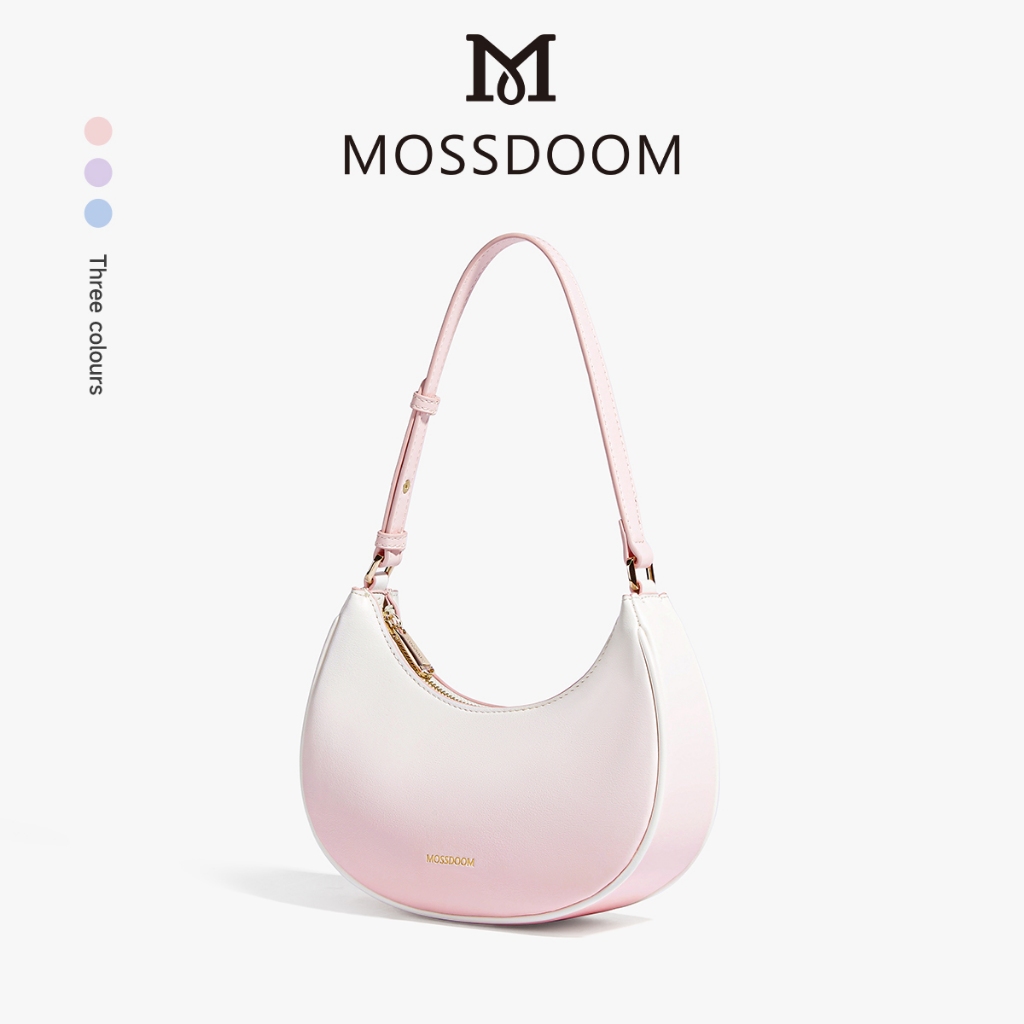 MOSSDOOM Túi đeo vai gradient màu hồng tinh tế và sành điệu