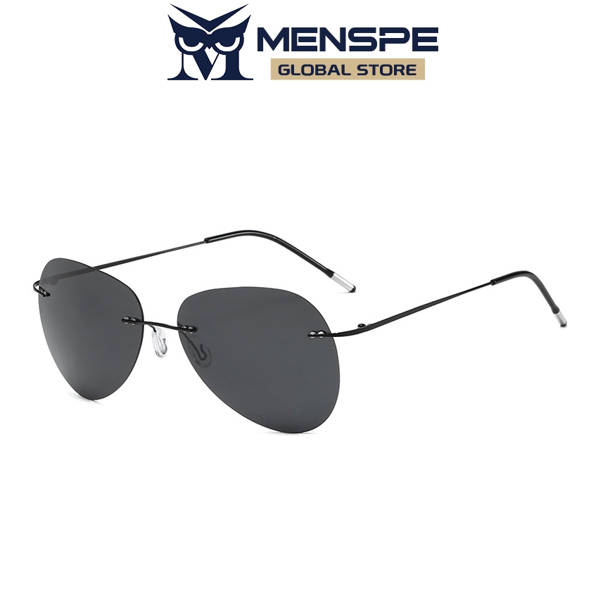 Menspe Nam UV400 Kính râm không khung phân cực Ống kính Photochromic Kính mắt Bộ nhớ siêu nhẹ Hợp kim titan Kính chống chói Thể thao ngoài trời Kính lái xe