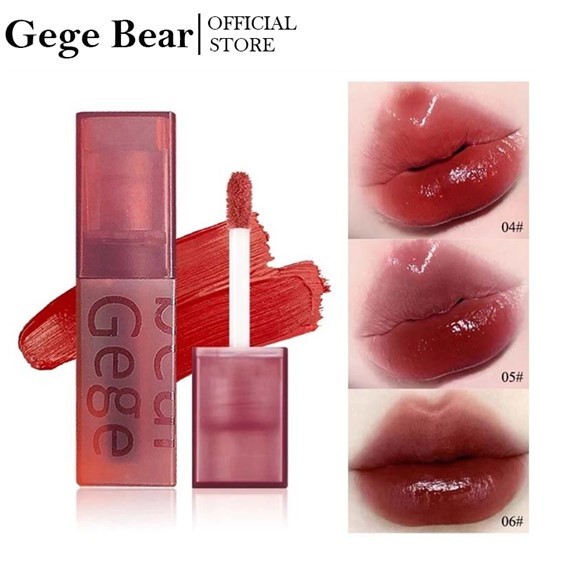 Gegebear Son Bóng Màu Nhung Lì Dưỡng Ẩm Kháng Nước Lâu Trôi hazy