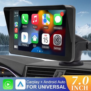  Hippcron CarPlay Android Auto Car Radio Máy nghe nhạc Video đa phương tiện 7 inch Màn hình cảm ứng di động cho TFT LCD HD Kỹ thuật số Mirro liên kết không dây 