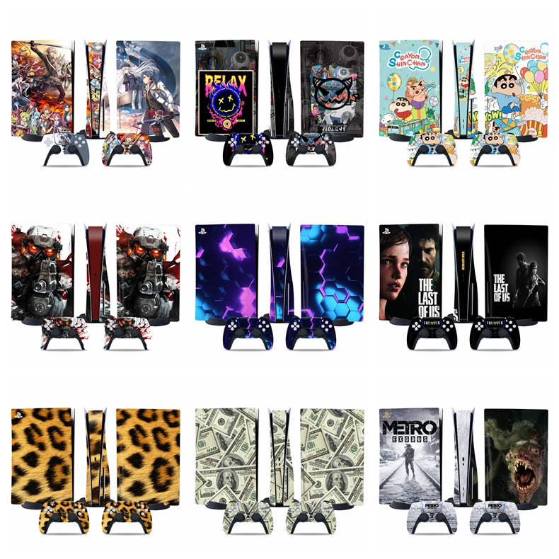 Bộ da 50 màu Sony Playstation 5 Console Skin and PS5 Controller Skin Set PS5 Skin Wrap Decal Sticker