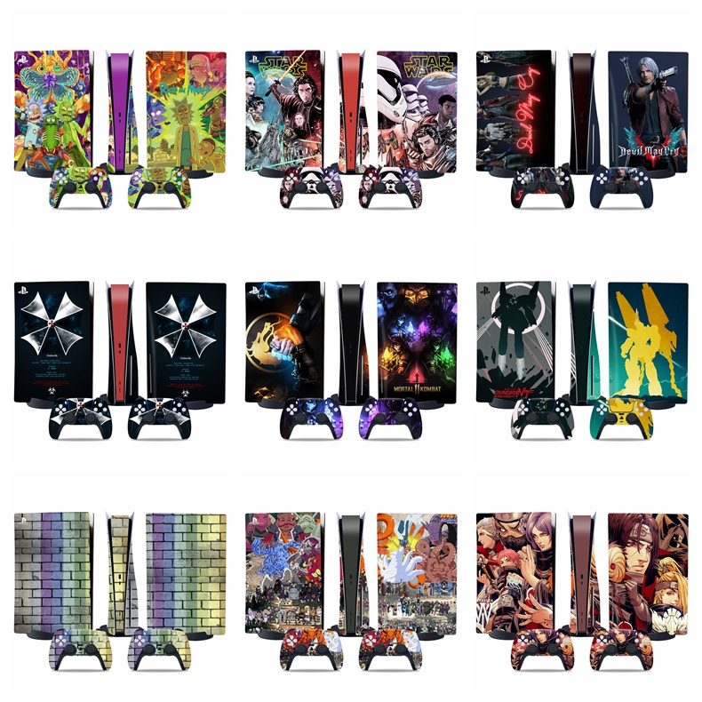 Bộ da 50 màu Sony Playstation 5 Console Skin and PS5 Controller Skin Set PS5 Skin Wrap Decal Sticker