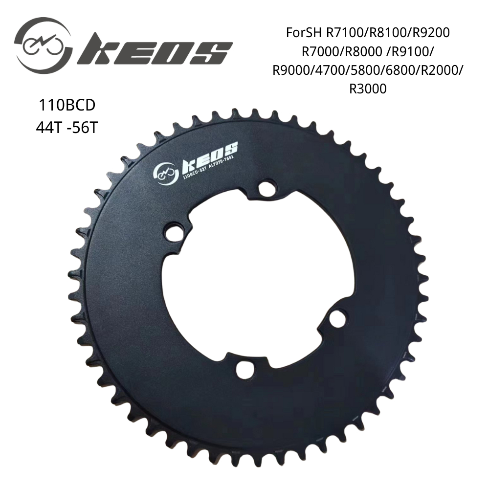 Keos 110BCD 4Bolt Đĩa kín cao cấp 44T-56T Xe đạp đường trường Trục khuỷu Đĩa đóng Thích hợp choSHIMA