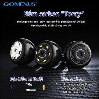  Gomixus F38 Máy Câu Tay Cầm Núm "Toray" Núm Tròn Carbon 38mm Daiwa Shimano Loại A Tay Cầm Thay Thế Máy Quay Thích Hợp Cho Thuyền Câu Cá Biển Mồi Câu Cá 