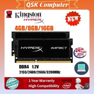   Vận chuyển nhanh  Laptop RAM Kingston hyperx 4GB 8GB 16GB RAM DDR4 SODIMM 2133 2400 2666 3200MHz 260Pin RAM 1.2V PC4-17000 19200 12800 21300 25600 RAM CHO máy tính xách tay 