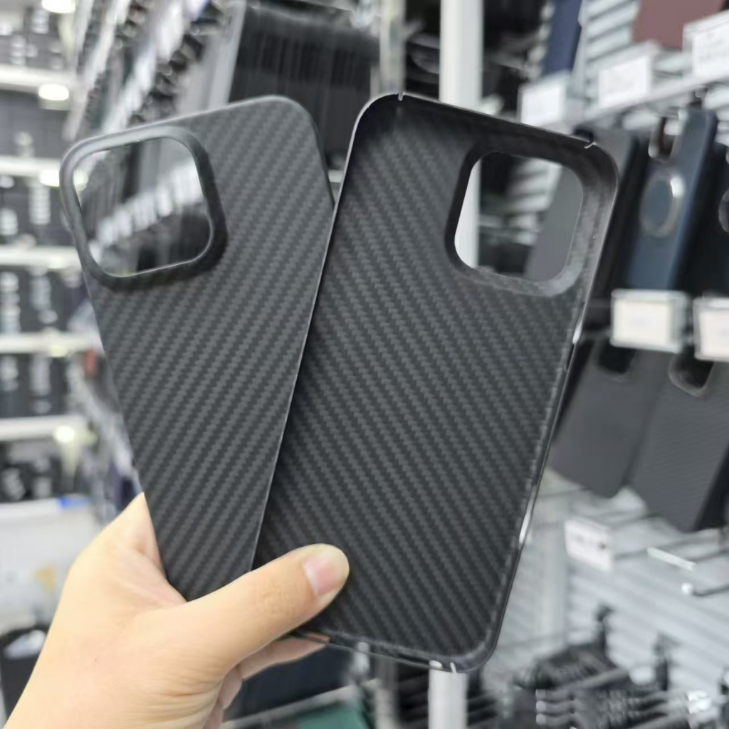 Ốp lưng sợi Carbon siêu mỏng cho Apple iPhone 14 15 16 17 Pro Max Vỏ sợi Aramid thật