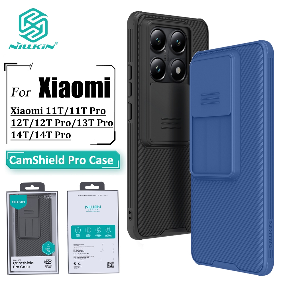 Ốp lưng Nillkin CamShield Pro Xiaomi 14T Pro 13T Pro 12T Pro 11T Pro Vỏ điện thoại Camera Bảo vệ thanh trượt sang trọng TPU + PC Ốp lưng chống sốc