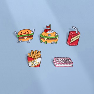  Ngộ nghĩnh Dễ Thương Hamburger Thổ Cẩm Hoạt Hình Thực Phẩm Khoai Tây Chiên Pháp Đồ Uống Pin Trâm Cài Ve Áo Huy Hiệu Chân Ba Lô Trang Sức Quà Tặng Cho Bạn Bè 