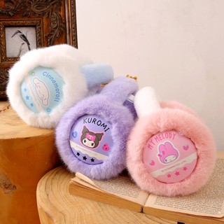 Bịt Tai Giữ Ấm Mùa Đông Họa Tiết Kuromi, Melody, Sanrio, Bông Chụp Tai Hoạt Hình Dễ Thương