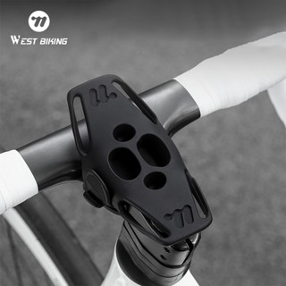  WEST BIKING Silicone Xe Đạp Giá Đỡ Điện Thoại Đứng Đa Năng Đi Xe Đạp Xe Đạp Co Giãn Tay Cầm Silicon Gắn 4-6.7 Inch 
