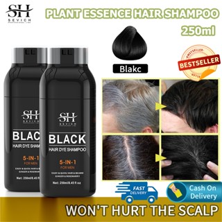  Dầu gội nhuộm tóc màu đen SEVICH Dầu gội làm đen 5 trong 1 hữu cơ cho dầu gội tóc trắng 