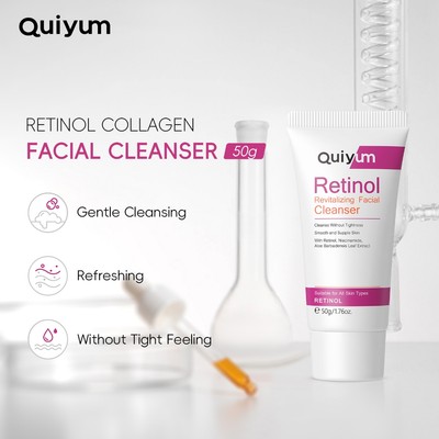 Quiyum Retinol Phục Hồi Sữa Rửa Mặt Kiểm Soát Dầu Mịn Nhăn Rửa Mặt Làm Sáng 50g