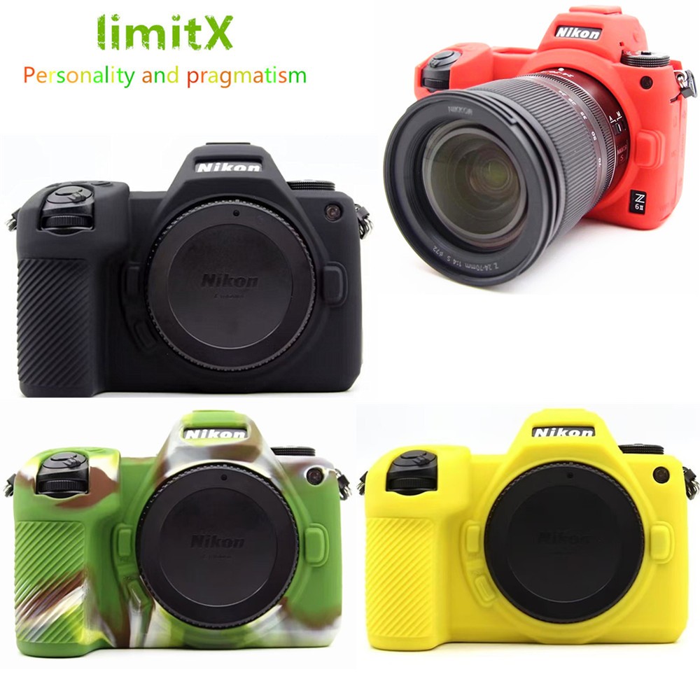 Dành Cho Nikon Z6II Z7II Z6III Z6 Z7 II III Silicon Giáp Da Ốp Lưng Túi Máy Ảnh Bảo Vệ Thân Bảo Vệ
