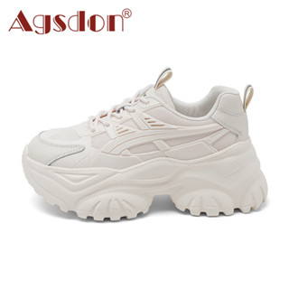 Giày Bố Agsdon Giày Thể Thao Nữ Giày Trắng Đế Dày Phù Hợp Với
