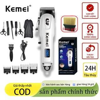 Kemei Chuyên Nghiệp LCD Điện Cắt Tóc Cho Nam Tông Đơ Không Dây Sạc Máy Cạo Râu KM-232