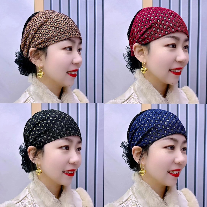 Mũ Hồi Giáo Nữ Ren Mũ Mẹ Mũ Lưới Thoáng Khí Thời Trang người lớn tuổi