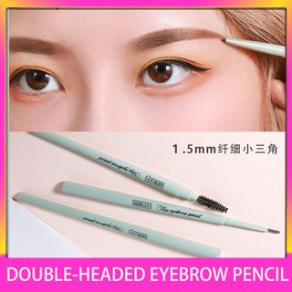 [Cod] Bút chì kẻ mày tinh xảo dành cho bé gái mới bắt đầu, không thấm nước, lâu trôi, không dễ đổi màu, bút chì kẻ mày hai đầu, mỹ phẩm bút chì lông mày, dụng cụ làm đẹp