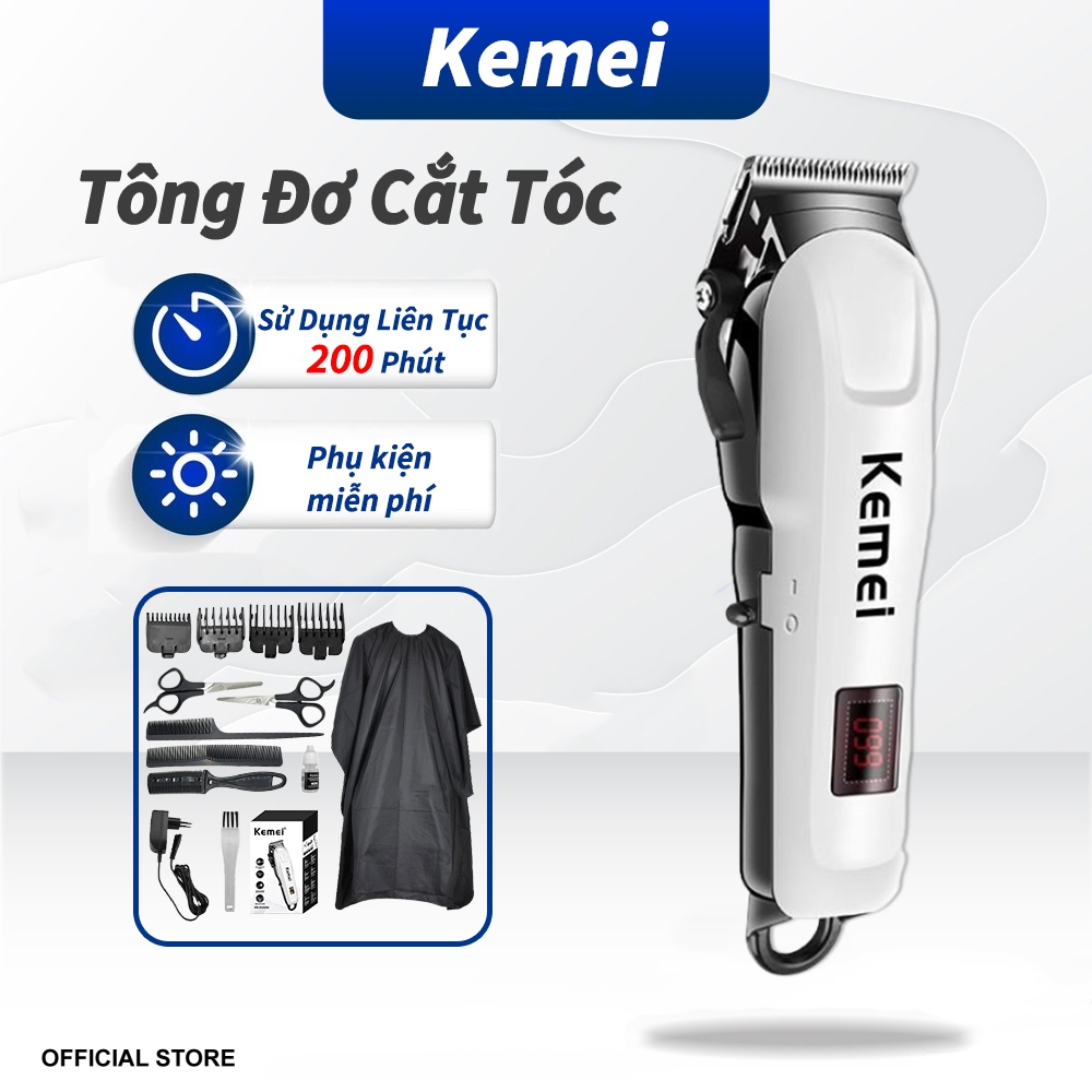 Kemei Tông Đơ Cắt Tóc Cho Bé Và Nam, Tông Đơ Cắt Tóc Gia Đình Và Salon, Tông Đơ Hớt Tóc Cho Bé