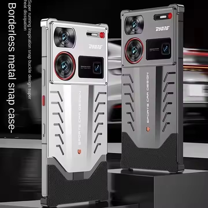 Đàn Hồi Snap Armor Kim Loại Nhôm Ốp Lưng Dành Cho ZTE nubia Z60 Ultra / Z60 Ultra Hàng Đầu Ống Kính 