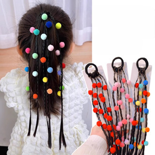 Trẻ Em Tình Yêu Tóc Nhiều Màu Sắc Tóc Bóng Tóc Giả Bím Nhỏ Ngọt Ngào Mát Đấm Bốc Cao Đuôi Ngựa Bện Phụ Kiện Tóc