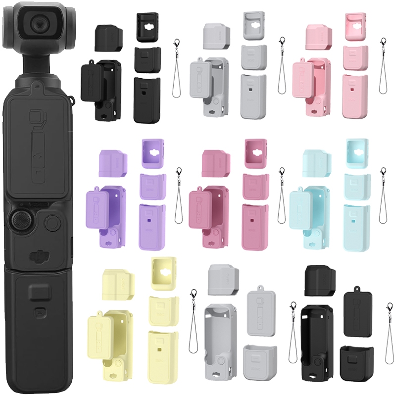 Pocket 3 Vỏ Silicon, Vỏ Bảo Vệ Ống Kính Bảo Vệ Da Tay Chống Trầy Xước Tương Thích Với DJI OSMO Pocke