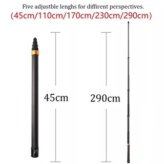 290cm 3m Sợi Carbon Vô Hình Mở Rộng Phiên Bản Selfie Stick Cho Insta360 X5 X4 X3 ONE RS Phụ Kiện Cho GoPro Insta 360