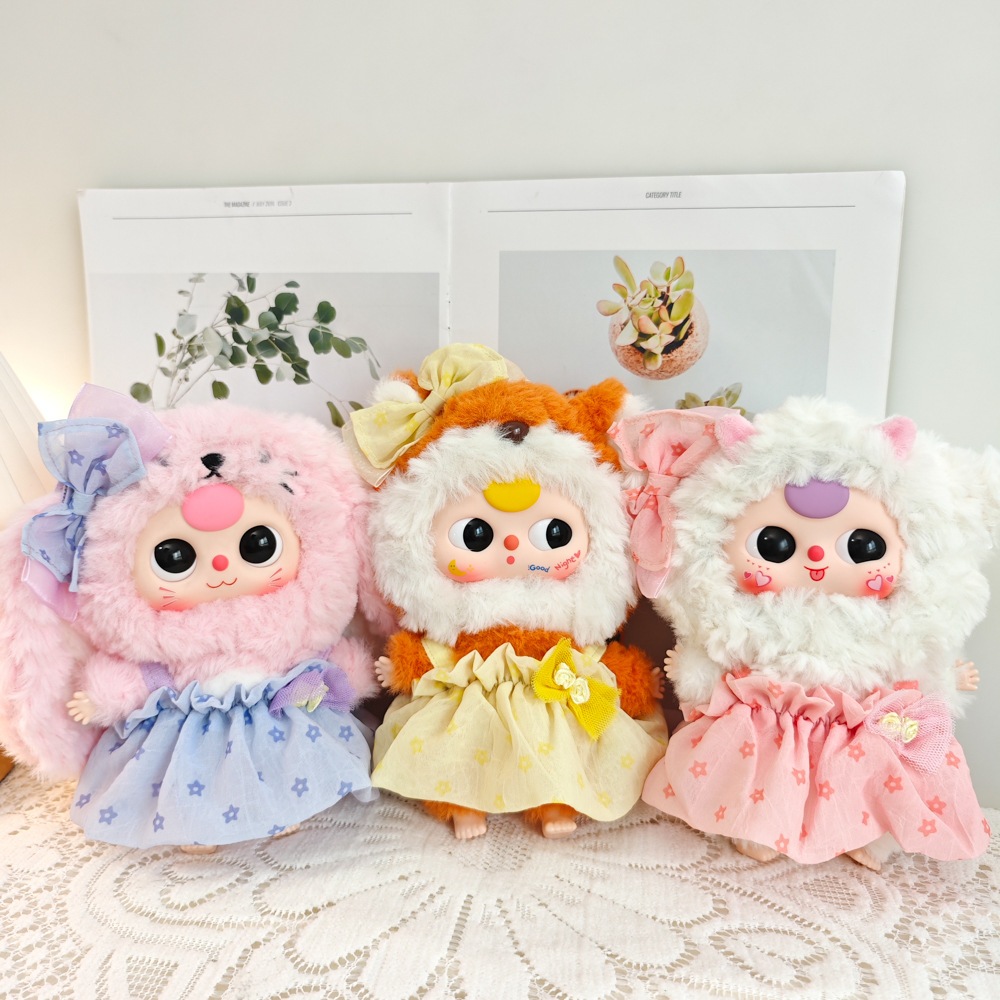 Baby three 20CM Bé Ba DIY Dễ Thương Váy Phù Hợp Với Đồ Chơi Phụ Kiện Mặc Quần Áo Bộ Búp Bê Trang Phục Hoạt Hình Sáng Tạo
