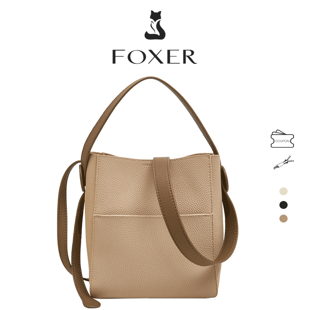 Túi đeo chéo thời trang FOXER Túi xách nữ dung tích lớn Túi xách đeo vai đơn Túi xách nữ