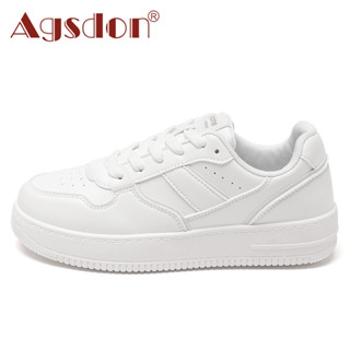  Agsdon Giày Trắng Nữ Thoáng Khí Giày Thể Thao Thông Thường Đế Dày Phù Hợp Với Nhỏ hơn 1size 
