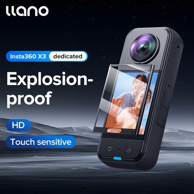 Kính cường lực bảo vệ màn hình Llano Insta360 GO 3 X3 Độ cứng 9H Siêu trong suốt Chống trầy xước Dễ dàng lắp đặt