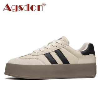  Giày thể thao đế dày Agsdon Giày trắng nữ Giày thể thao mùa thu thông thường đi lại 