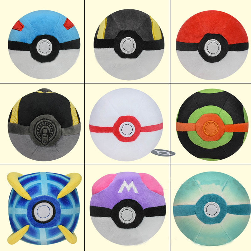 9 Kiểu 12cm Pokemon Sang Trọng Đồ Chơi Poke Ball Ultra Master Ball Strange Ball Dusk Ball Beast Ball