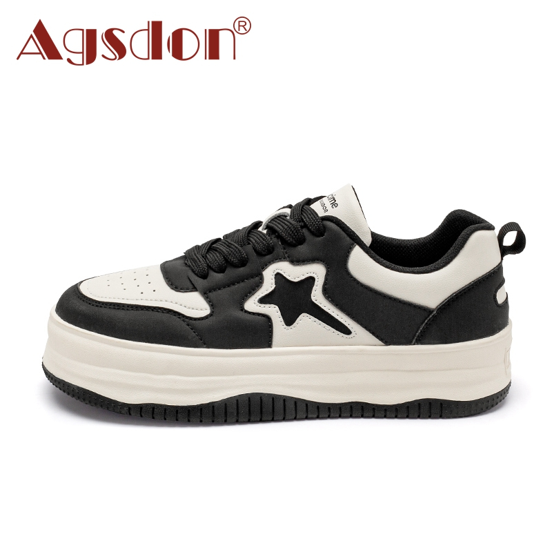 Giày đế dày Agsdon Giày thể thao nữ Panda Giày thể thao thông thường