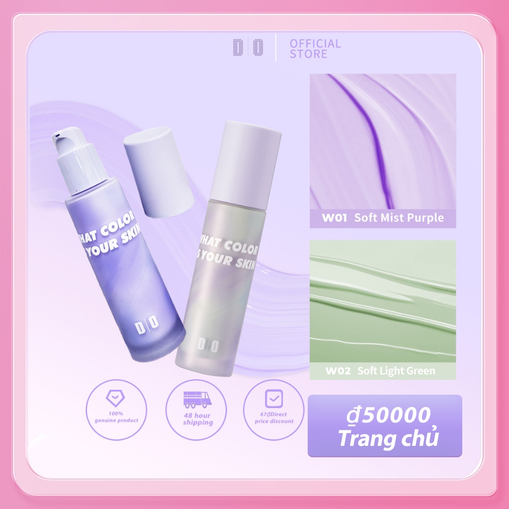 DOCOLOUR Kem cách ly Kem lót dưỡng làm sáng da chống thấm nước trọng lượng nhẹ hiệu 30g