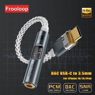 Dac USB C Sang 3.5 Mm Jack Âm Thanh Aux Adapter Tai Nghe Amp HiFi Chuyển Đổi Cho iPhone 16 15 iPad Samsung S24U S23U