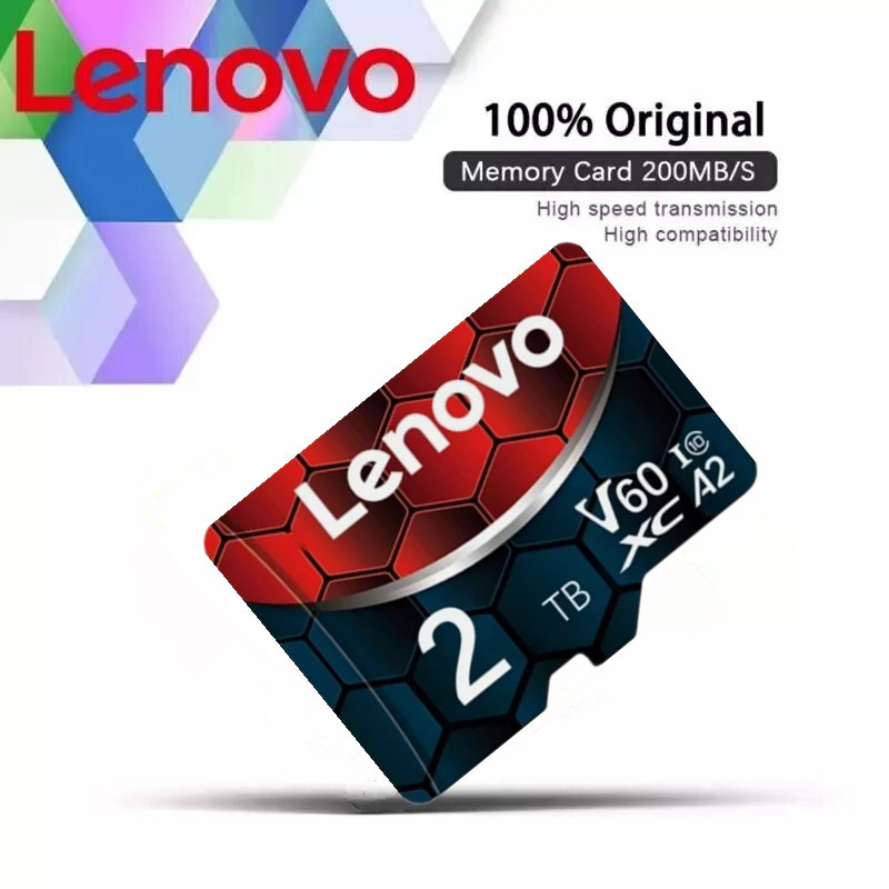 Thẻ nhớ Lenovo Super 2TB 1TB A2 Micro SD 10 V6 TF chính hãng + đầu đọc thẻ