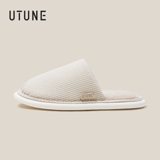  UTUNE Mùa Thu Đông Cặp Đôi Cây Lau Nhà Cotton Trong Nhà Dày Đáy Mềm Chống Trơn Trượt Dép Cotton Ấm Áp 